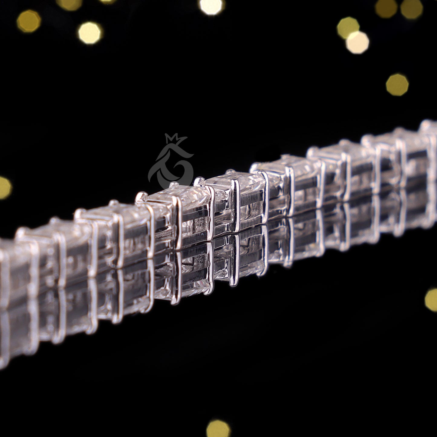 Dainty Baguette Moissanite Tennis Bracelet – 925 Silver Minimalist Jewelry