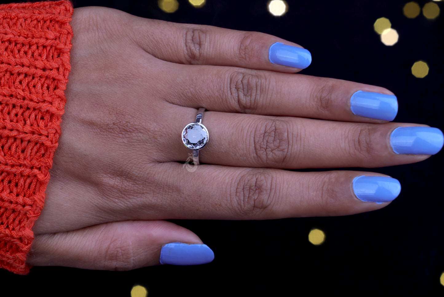 Portuguese Cut Dark Gray Moissanite Ring – Bezel Set Solitaire Engagement & Anniversary Ring