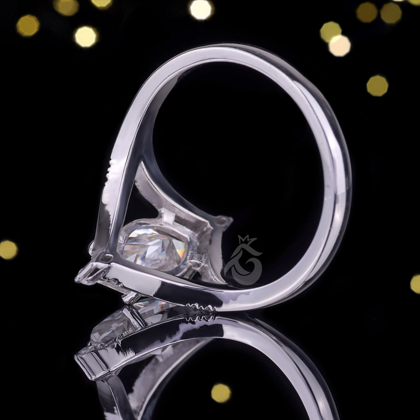 1.41CT Marquise Moissanite Split Shank Engagement Ring – 10K Gold Cluster Wedding & Promise Ring