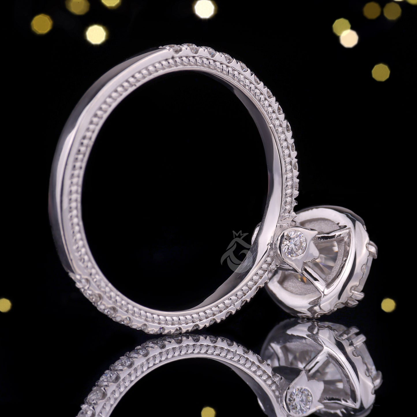 1.20CT Pear Cut Moissanite Engagement Ring, 14K Milgrain Halo Pave Vintage Peekaboo Ring, Gift for Her