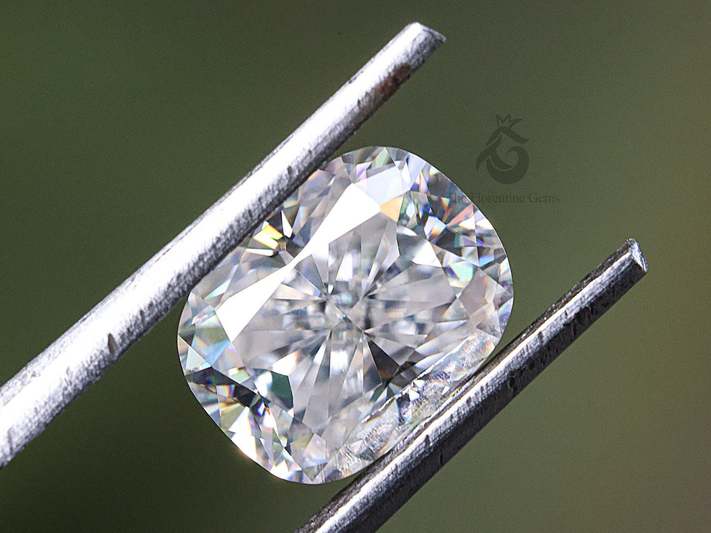 3CT Elongated Cushion Cut Colorless Moissanite Loose Gemstone for Jewelry