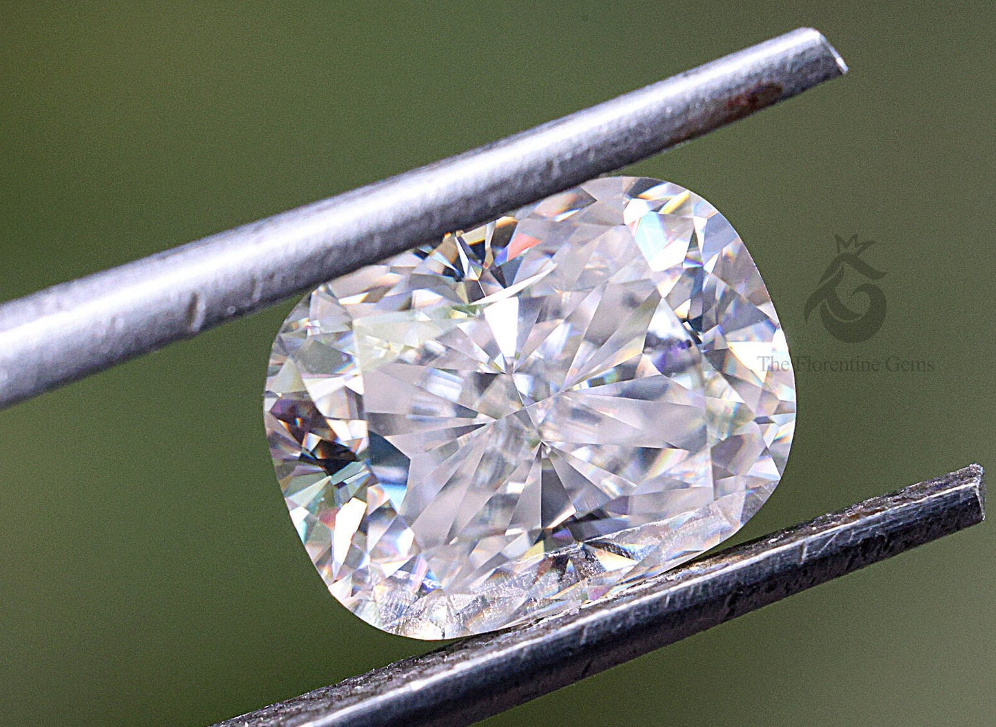 3CT Elongated Cushion Cut Colorless Moissanite Loose Gemstone for Jewelry