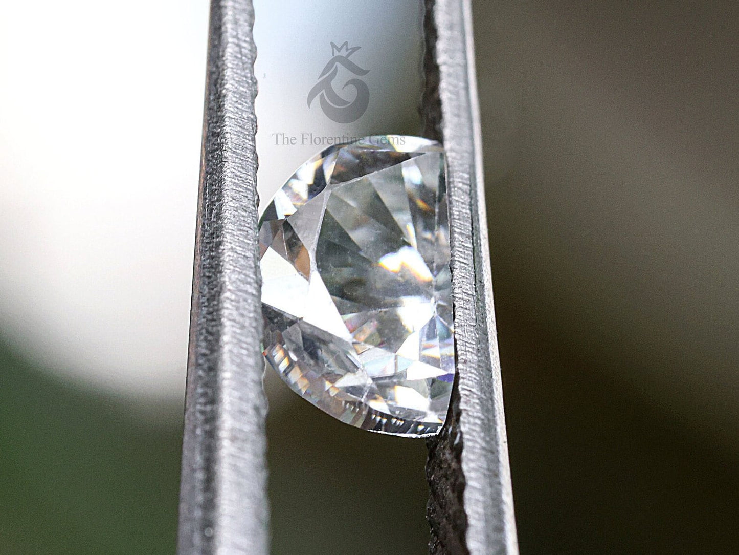 Half Moon Cut Loose Moissanite for Custom Engagement & Wedding Rings