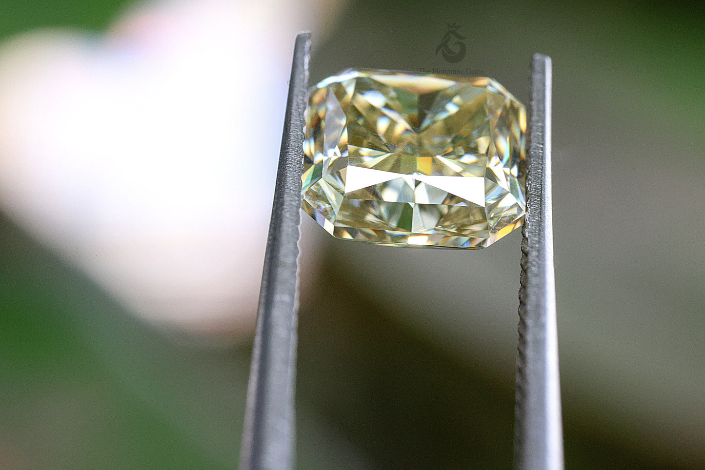 2.50CT Fancy Yellow Radiant Cut Moissanite Loose Gemstone for Jewelry