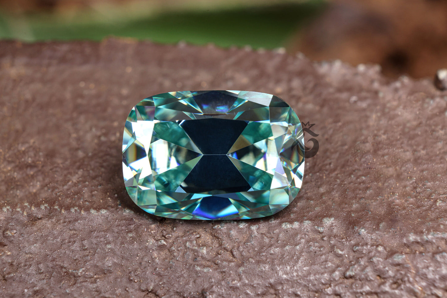 Antique Elongated Cushion Cut Cyan Blue Moissanite Loose Gemstone for Jewelry