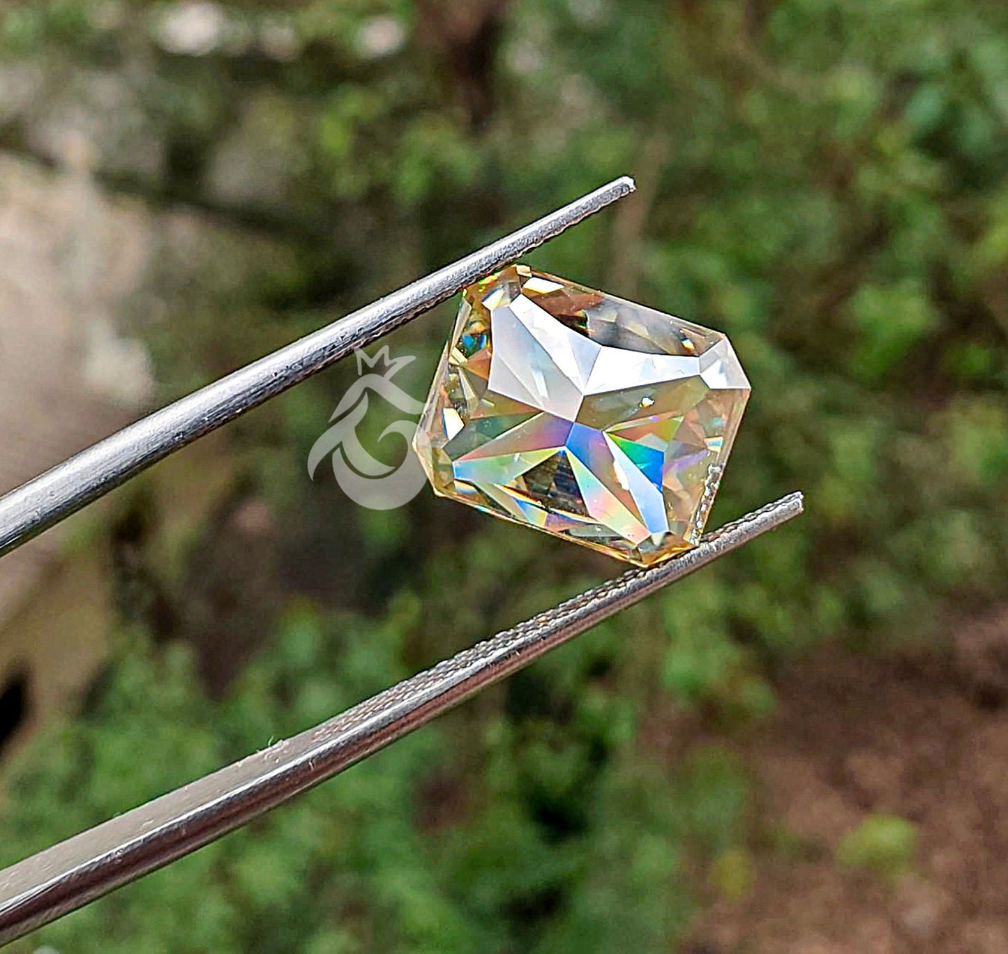 5CT Fancy Brownish Yellow Radiant Cut Moissanite Loose Gemstone for Jewelry