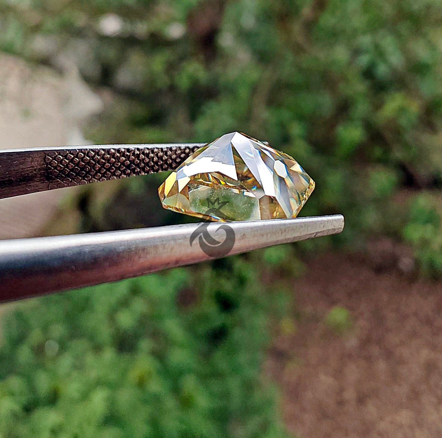 5CT Fancy Brownish Yellow Radiant Cut Moissanite Loose Gemstone for Jewelry