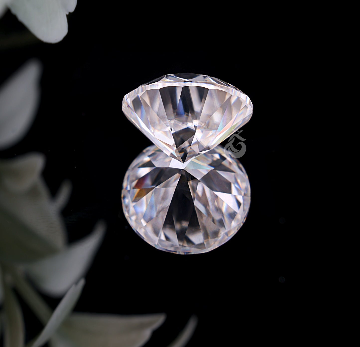Round Brilliant Cut Salt and Pepper Moissanite Loose Gemstone for Jewelry