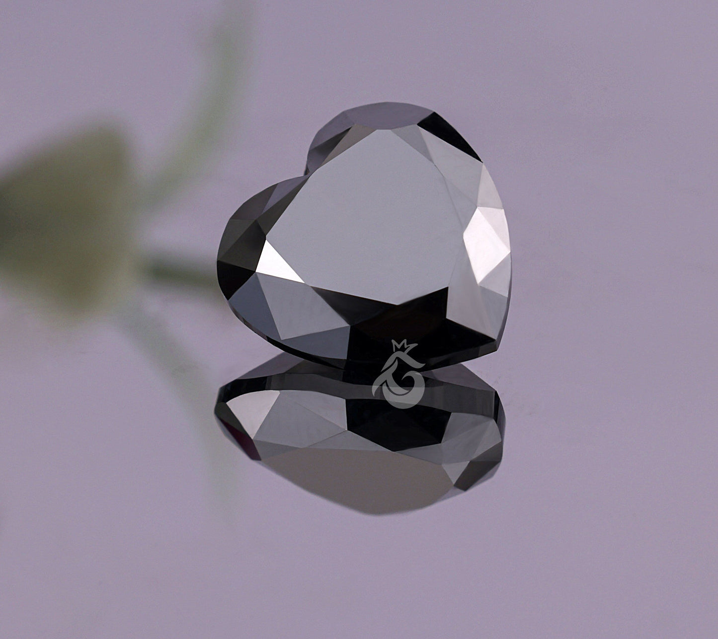 2.97CT Solid Black Heart Cut Moissanite Loose Gemstone for Ring & Pendant