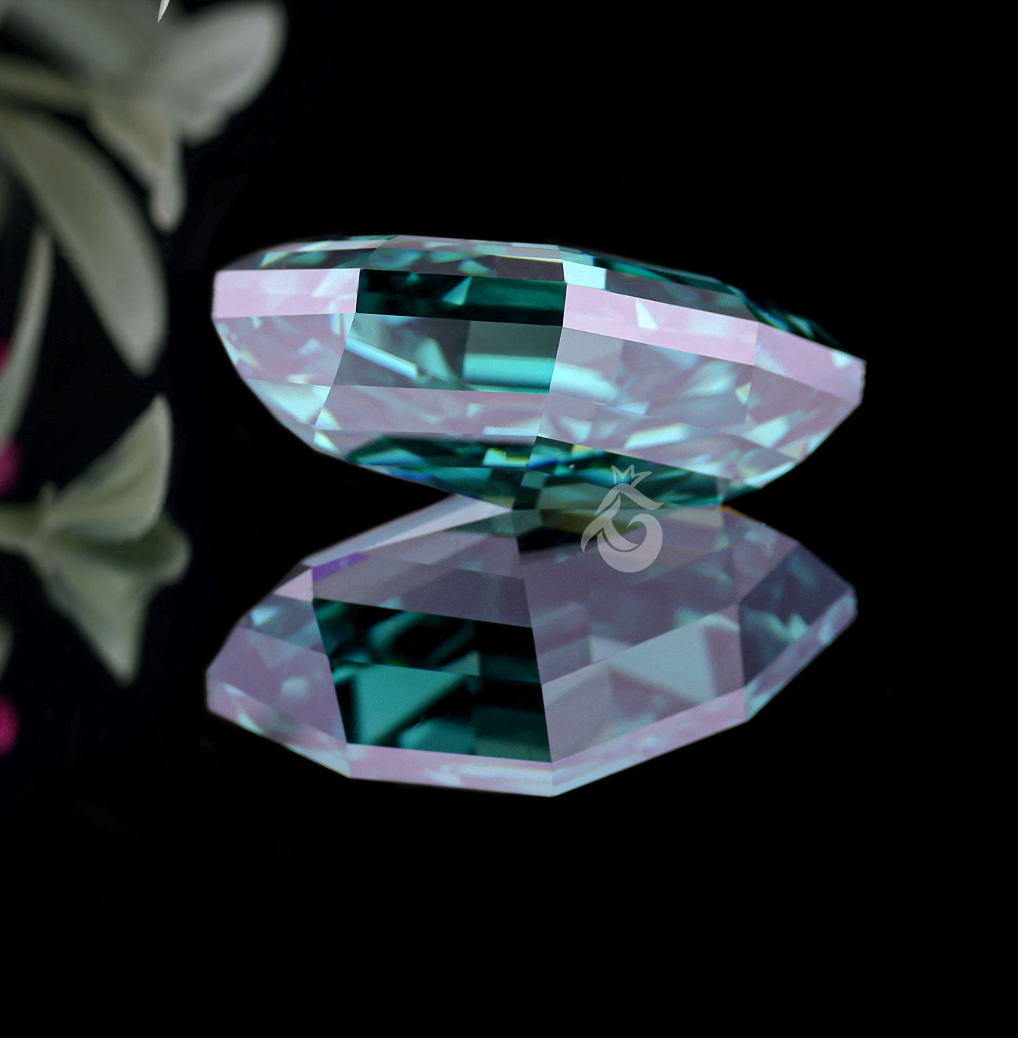 3CT Antique Marquise Greenish Blue Moissanite – Loose Stone