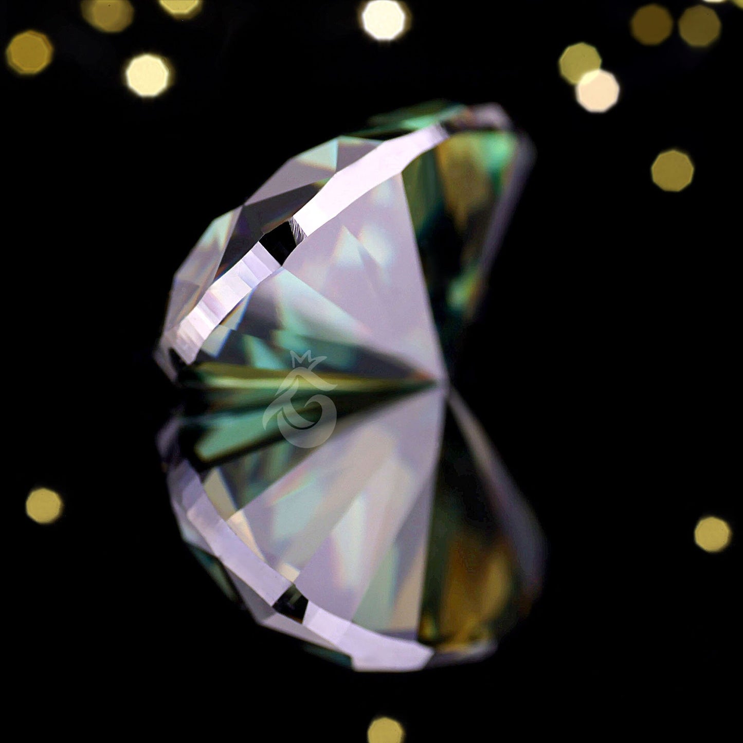 3.43CT Oval Green Moissanite Loose Gemstone for Ring or Pendant