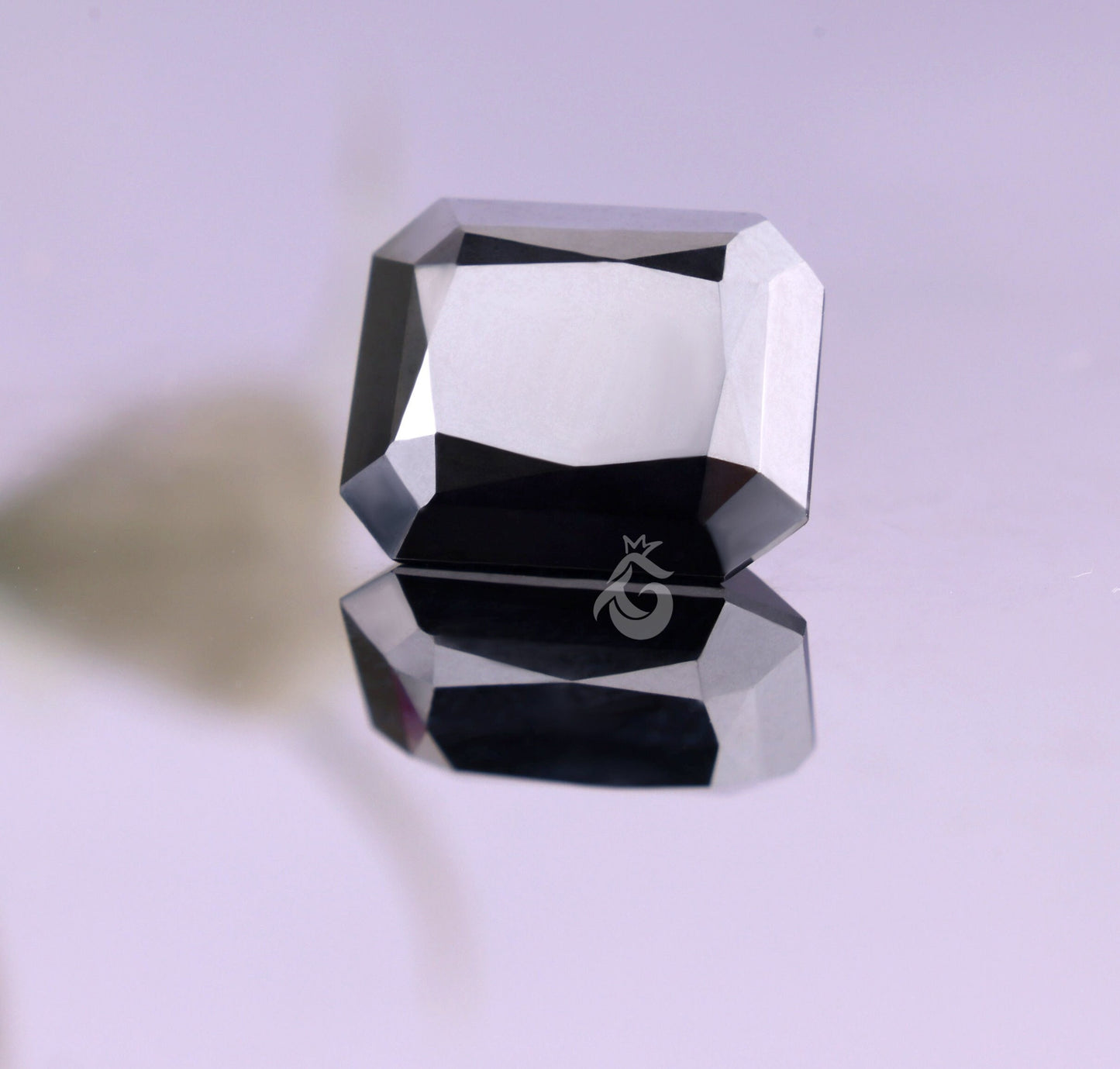 Super Shiny Jet Black Radiant Cut Loose Moissanite for Ring, Earring & Pendant