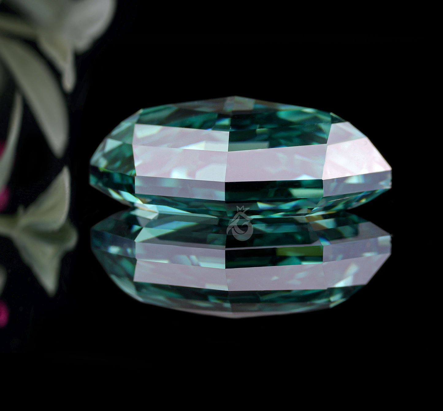 3CT Antique Marquise Greenish Blue Moissanite – Loose Stone