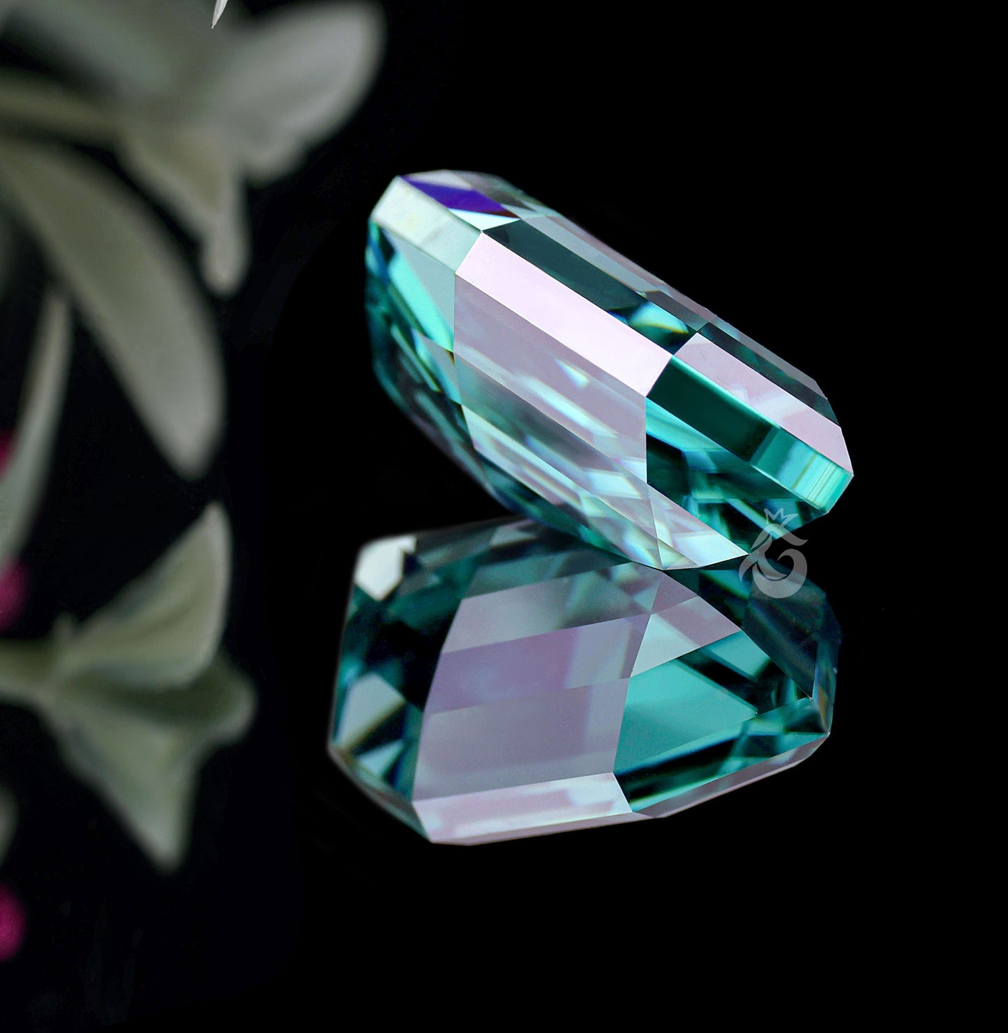 3CT Antique Marquise Greenish Blue Moissanite – Loose Stone