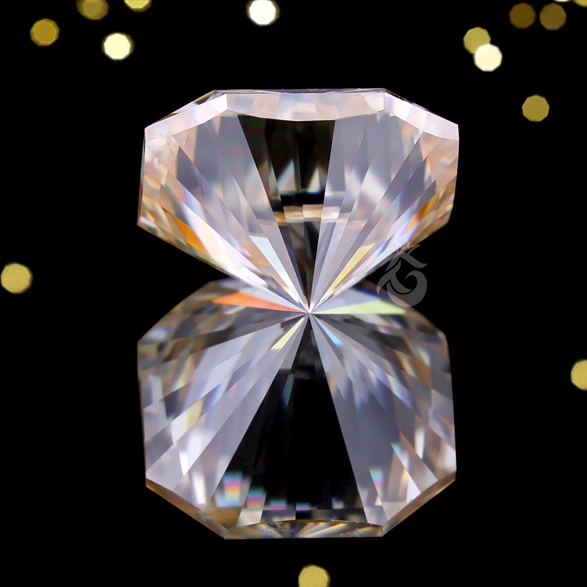 8MM Fantasy Square Yellow Moissanite Loose Gemstone for Jewelry