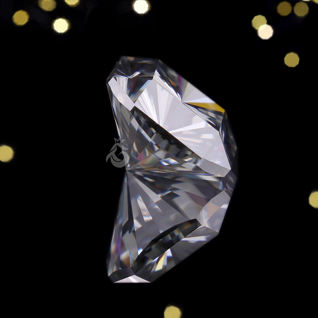 Fantasy Square Cut Dark Gray Moissanite Loose Gemstone for Ring & Jewelry