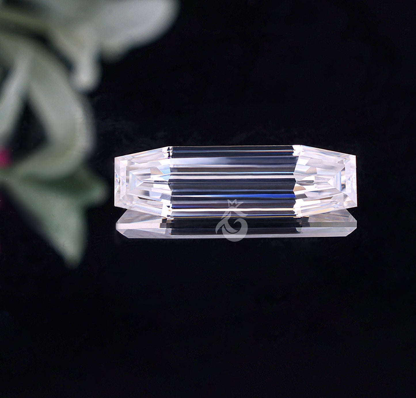 Long Custom Cut Moissanite – Antique Step-Cut Loose Stone for Jewelry