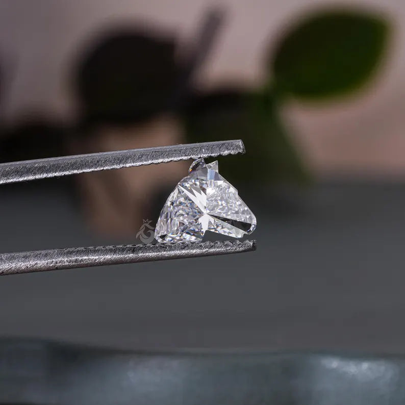 1.00CT Horse Head Lab Grown Diamond, Fancy Cut for Pendants & Earrings