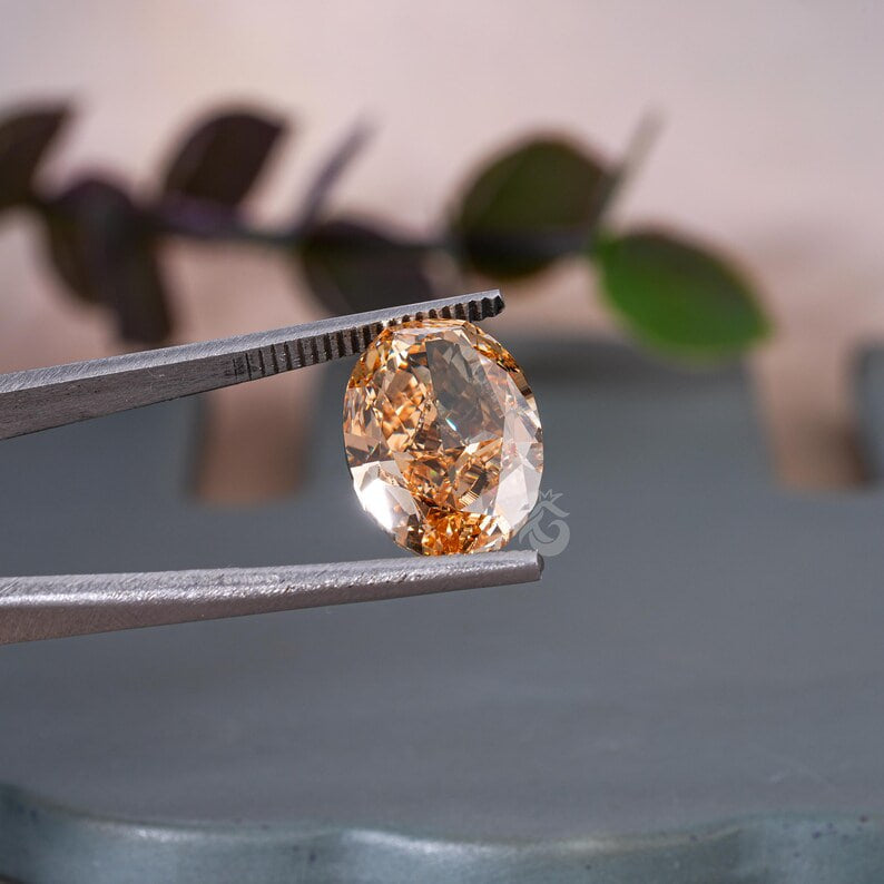 9.30CT Oval Cut Fancy Yellow Lab Grown Diamond, Loose Stone for Jewelry