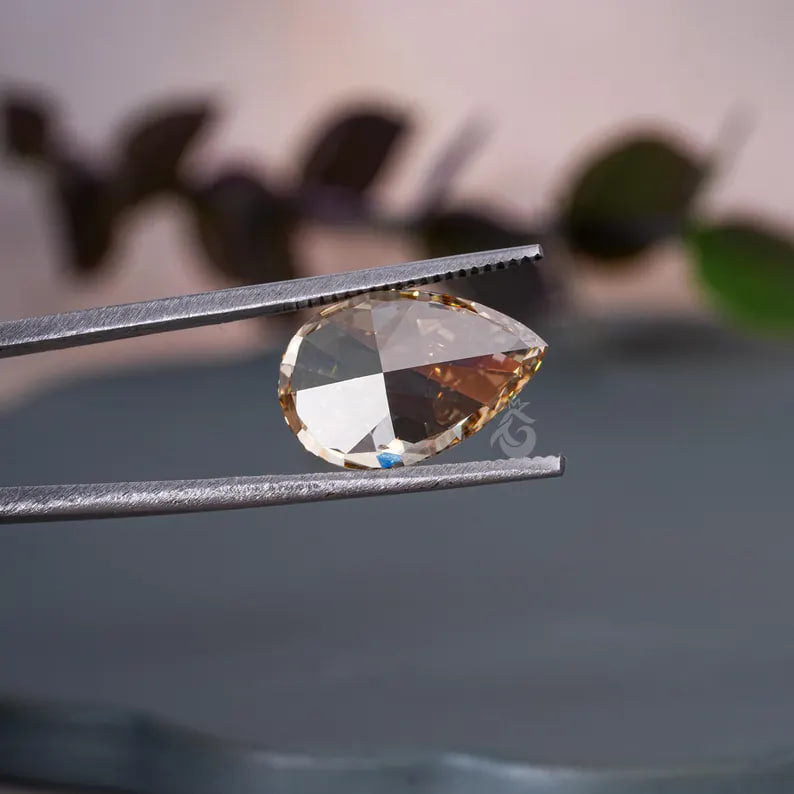 7.93CT Pear Cut Deep Yellow Lab Grown Diamond, Fancy Teardrop Stone for Jewelry
