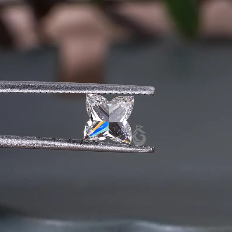 1.20CT Flower Shaped Lab Grown Diamond, Fancy Antique Cut for Rings & Pendants