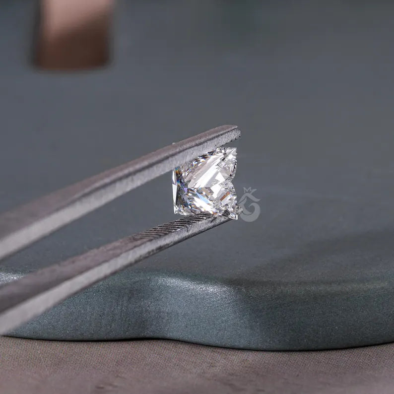 1.20CT Flower Shaped Lab Grown Diamond, Fancy Antique Cut for Rings & Pendants