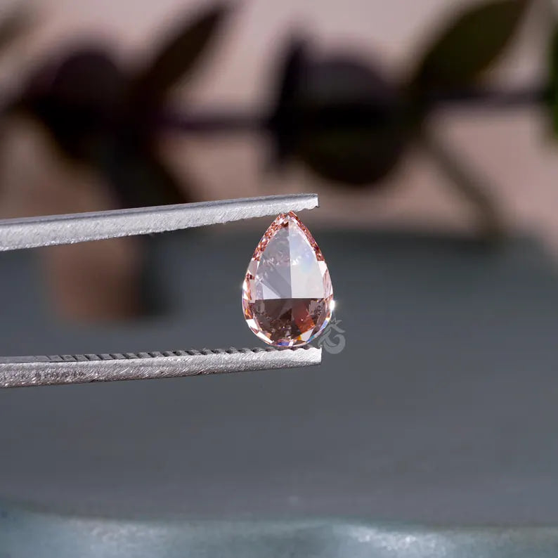 4.10CT Pear Cut Intense Pink Lab Grown Diamond, Loose Stone for Rings & Pendants