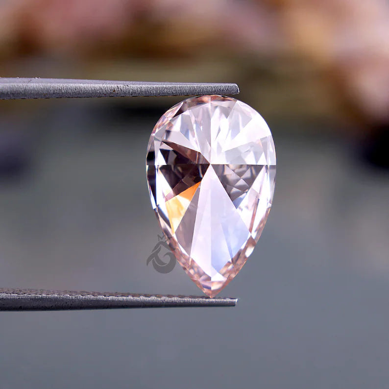 3.50 CT Pear Cut Fancy Pink Lab Grown Diamond, Loose Diamond for Engagement or Wedding Ring