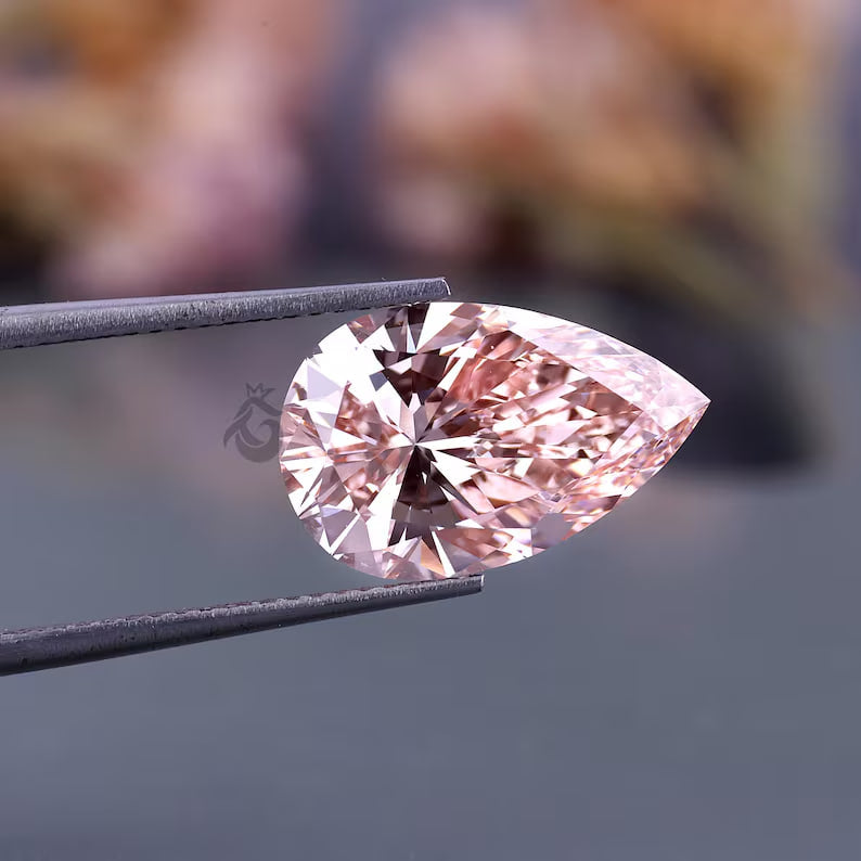 3.50 CT Pear Cut Fancy Pink Lab Grown Diamond, Loose Diamond for Engagement or Wedding Ring