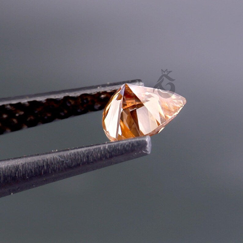 1.75 CT Trilliant Cut Fancy Orange Pink Lab Grown Diamond, Loose Diamond for Ring or Pendant