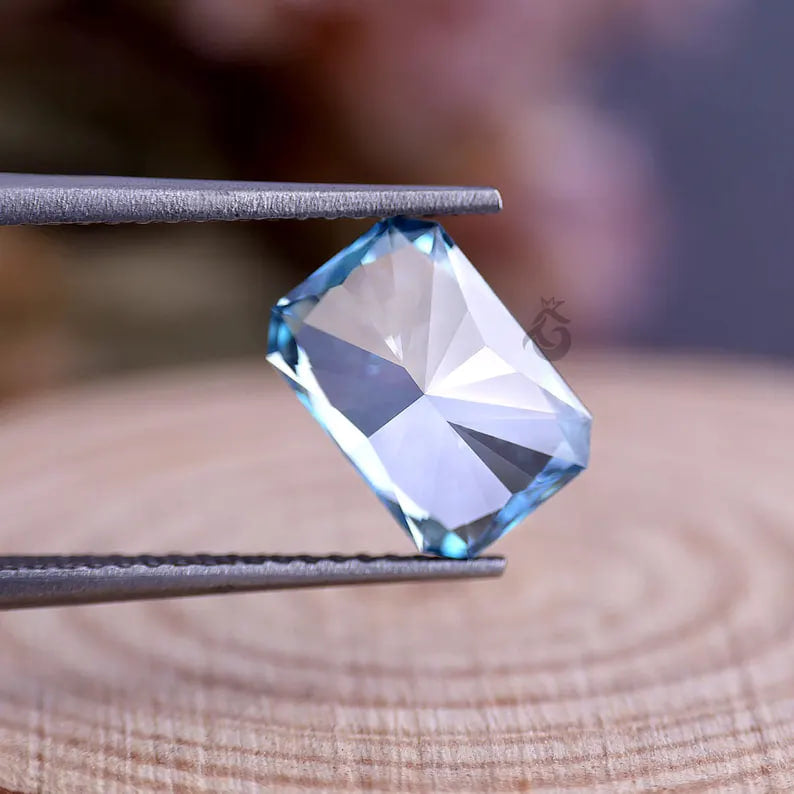 2.00 CT Radiant Cut Fancy Vivid Blue Lab Grown Diamond, Loose Diamond for Engagement Ring