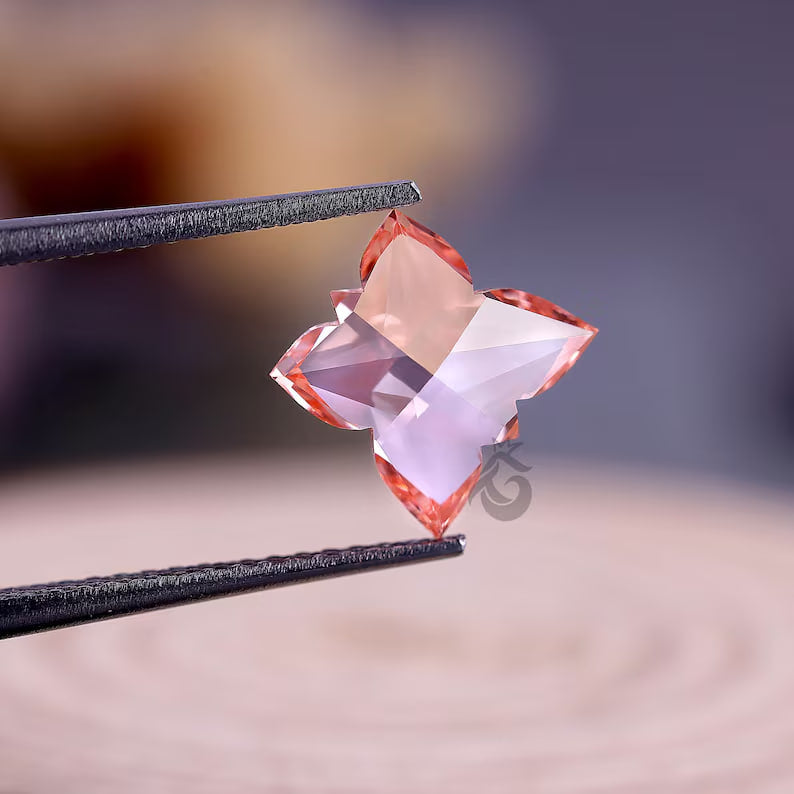 1.19 CT Butterfly Cut Fancy Pink Lab Grown Diamond, IGI Certified Antique Diamond