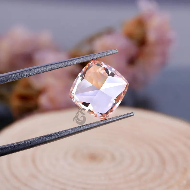 Cushion Cut Fancy Vivid Pink Lab Grown Diamond, VVS2 Loose Diamond for Ring or Pendant