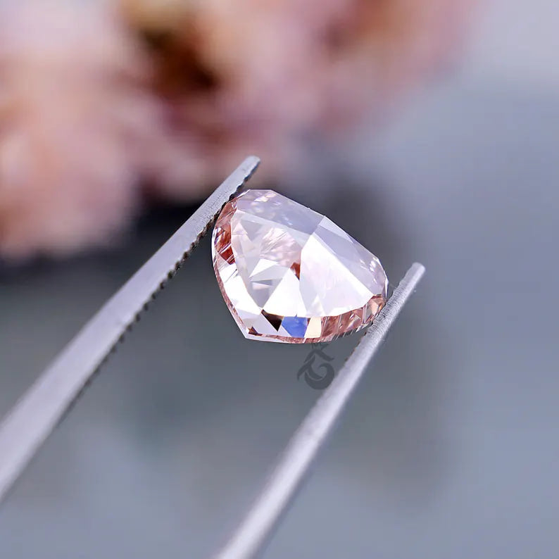 3.00 CT Heart Cut Pink Lab Diamond, IGI Certified Loose Diamond for Ring or Pendant
