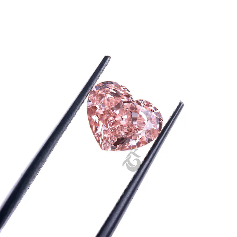 3.00 CT Heart Cut Pink Lab Diamond, IGI Certified Loose Diamond for Ring or Pendant