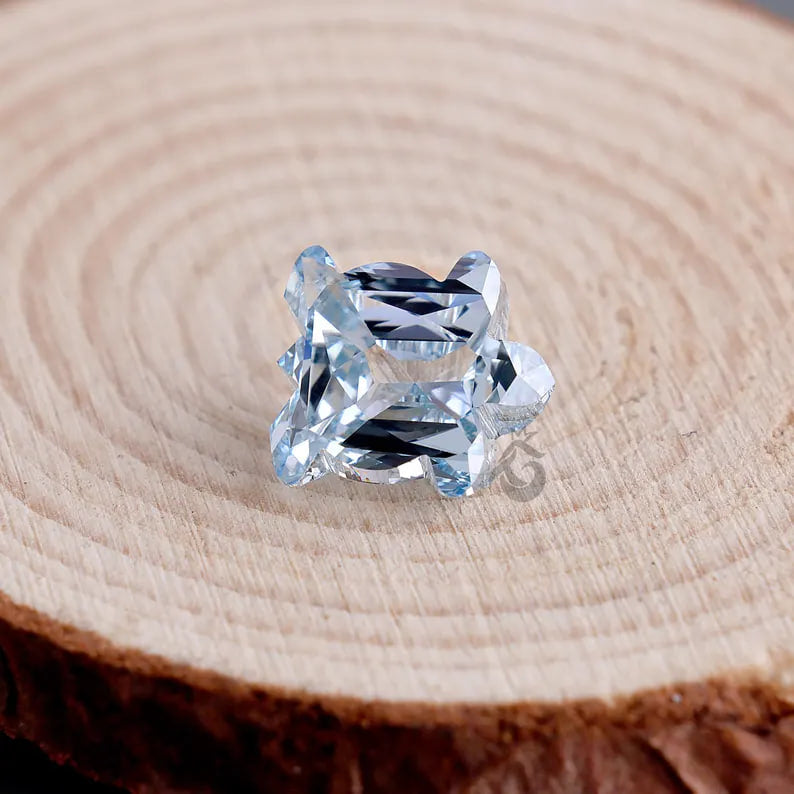 2.00 CT Turtle Shape Fancy Blue Lab Diamond, VS Clarity Loose Diamond for Pendant