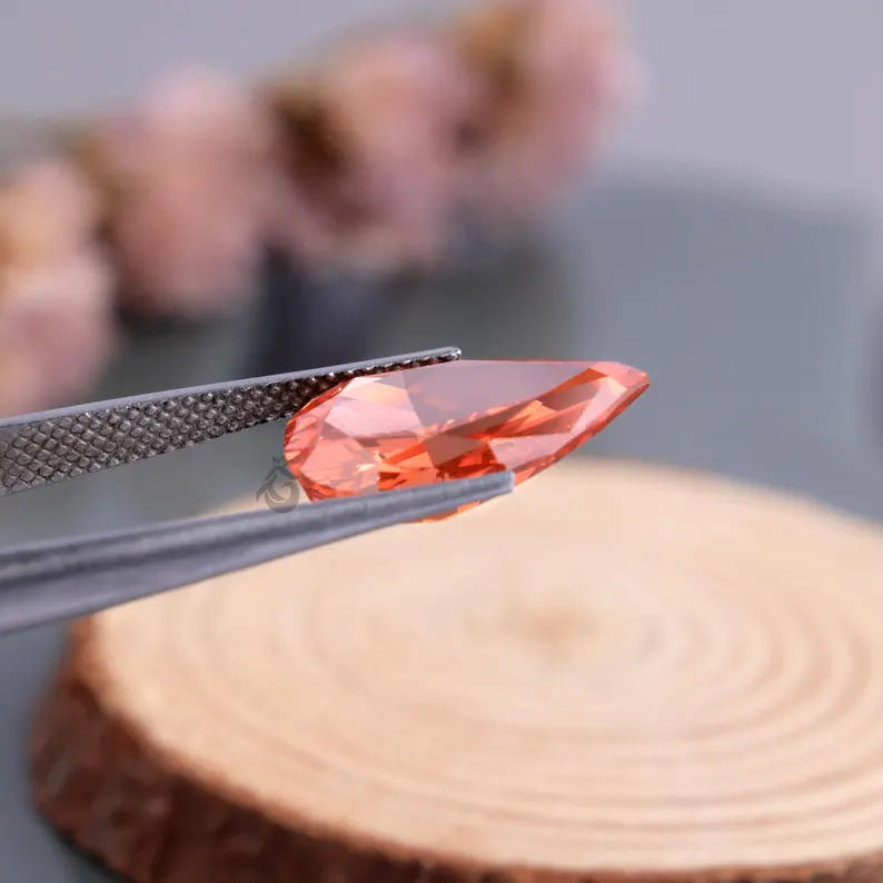 5.40 CT Pear Cut Fancy Vivid Red Lab Grown Diamond, IGI Certified Loose Diamond for Ring or Pendant