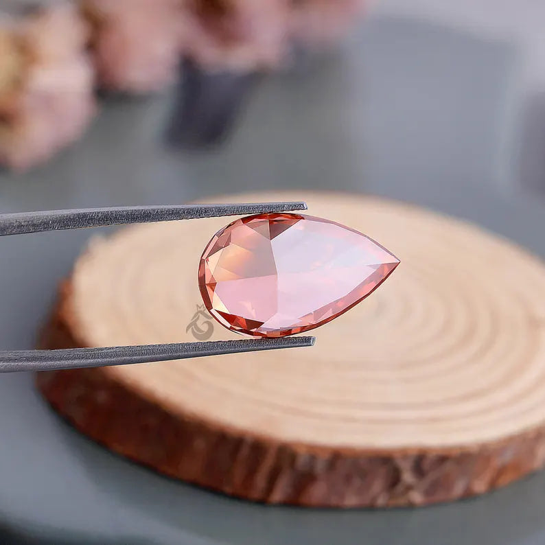 5.40 CT Pear Cut Fancy Vivid Red Lab Grown Diamond, IGI Certified Loose Diamond for Ring or Pendant