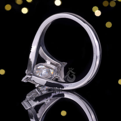 1.41CT Marquise Moissanite Split Shank Engagement Ring – 10K Gold Cluster Wedding & Promise Ring