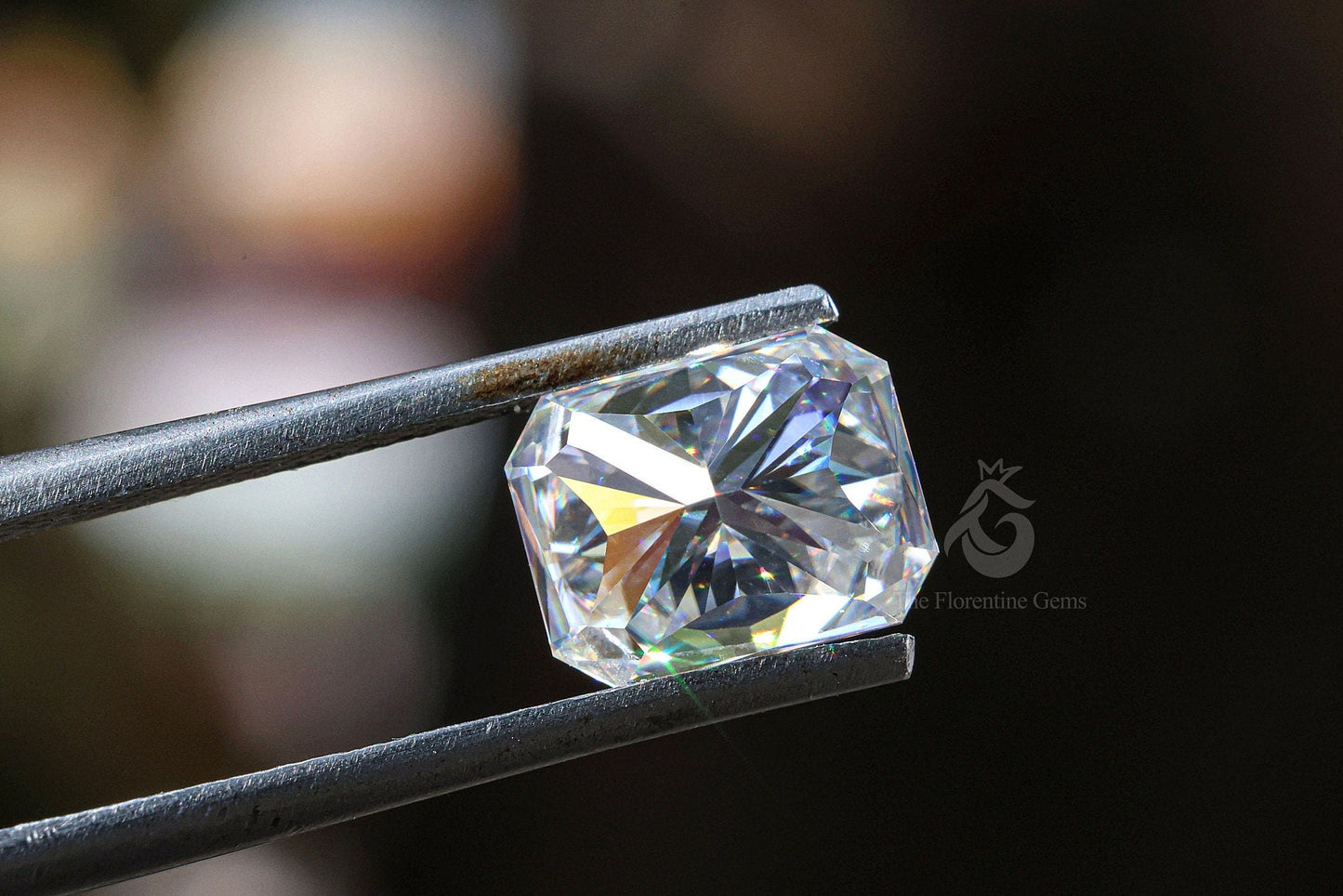 3CT Radiant Cut Colorless Moissanite – Loose Stone for Engagement & Wedding Rings