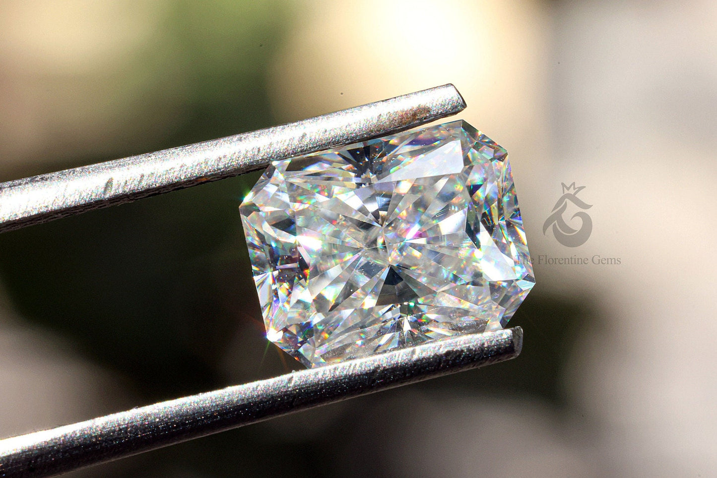 3CT Radiant Cut Colorless Moissanite – Loose Stone for Engagement & Wedding Rings