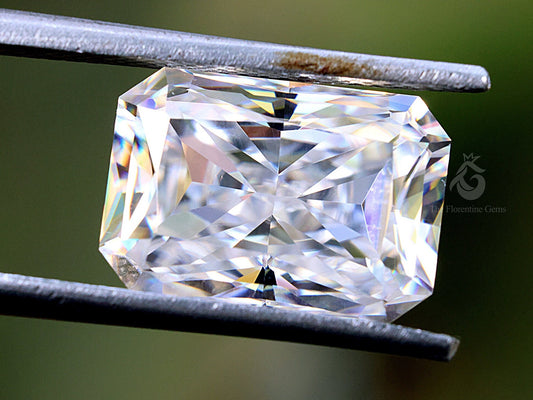 5CT Radiant Cut Crushed Ice Colorless Moissanite Loose Gemstone for Jewelry