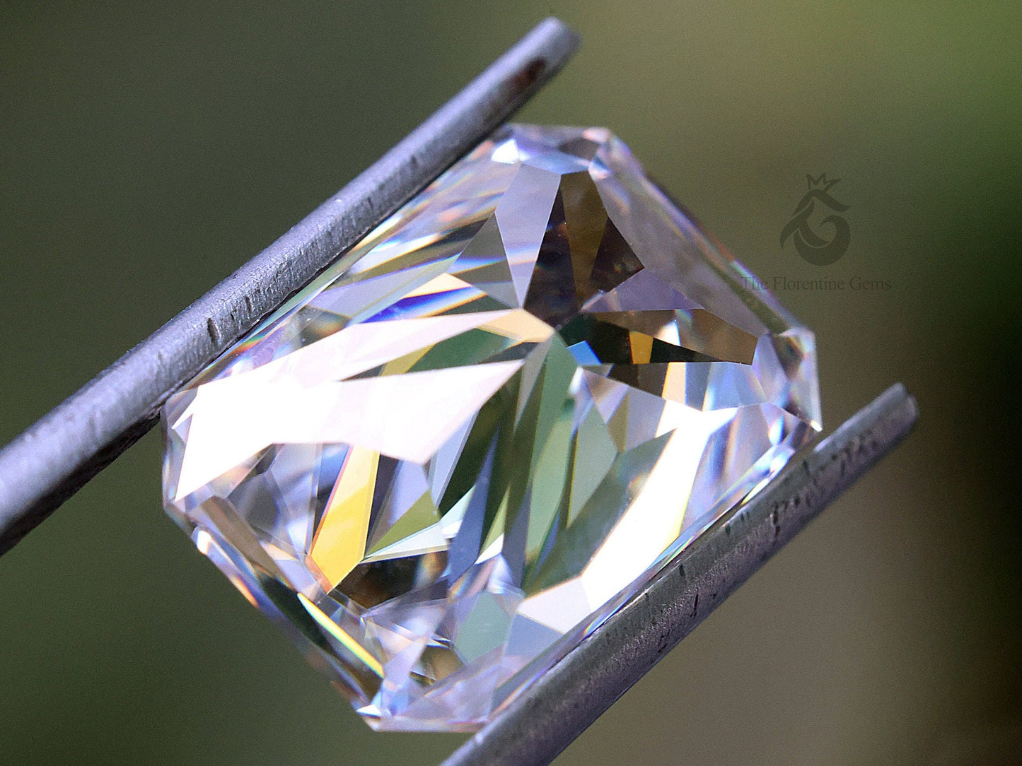 5CT Radiant Cut Crushed Ice Colorless Moissanite Loose Gemstone for Jewelry