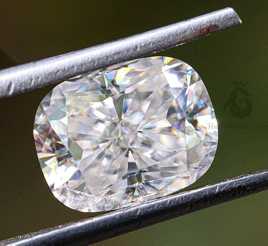 3CT Elongated Cushion Cut Colorless Moissanite Loose Gemstone for Jewelry