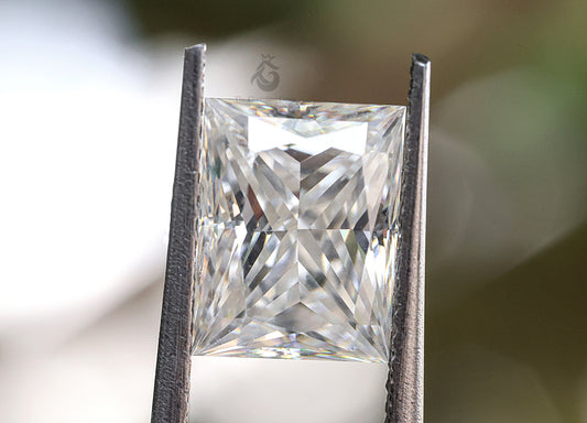 2.5CT Radiant Princess Style Step Cut Moissanite Loose Gemstone for Jewelry