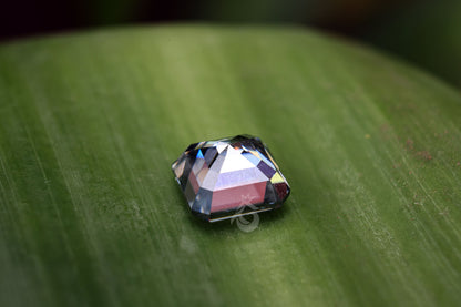 Dark Gray Asscher Cut VVS1 Moissanite Loose Gemstone with Certificate