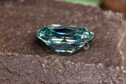 Antique Elongated Cushion Cut Cyan Blue Moissanite Loose Gemstone for Jewelry