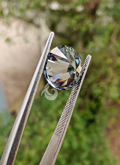 4.00-15.00mm Fancy Dark Gray Old European Cut Moissanite Loose Gemstone