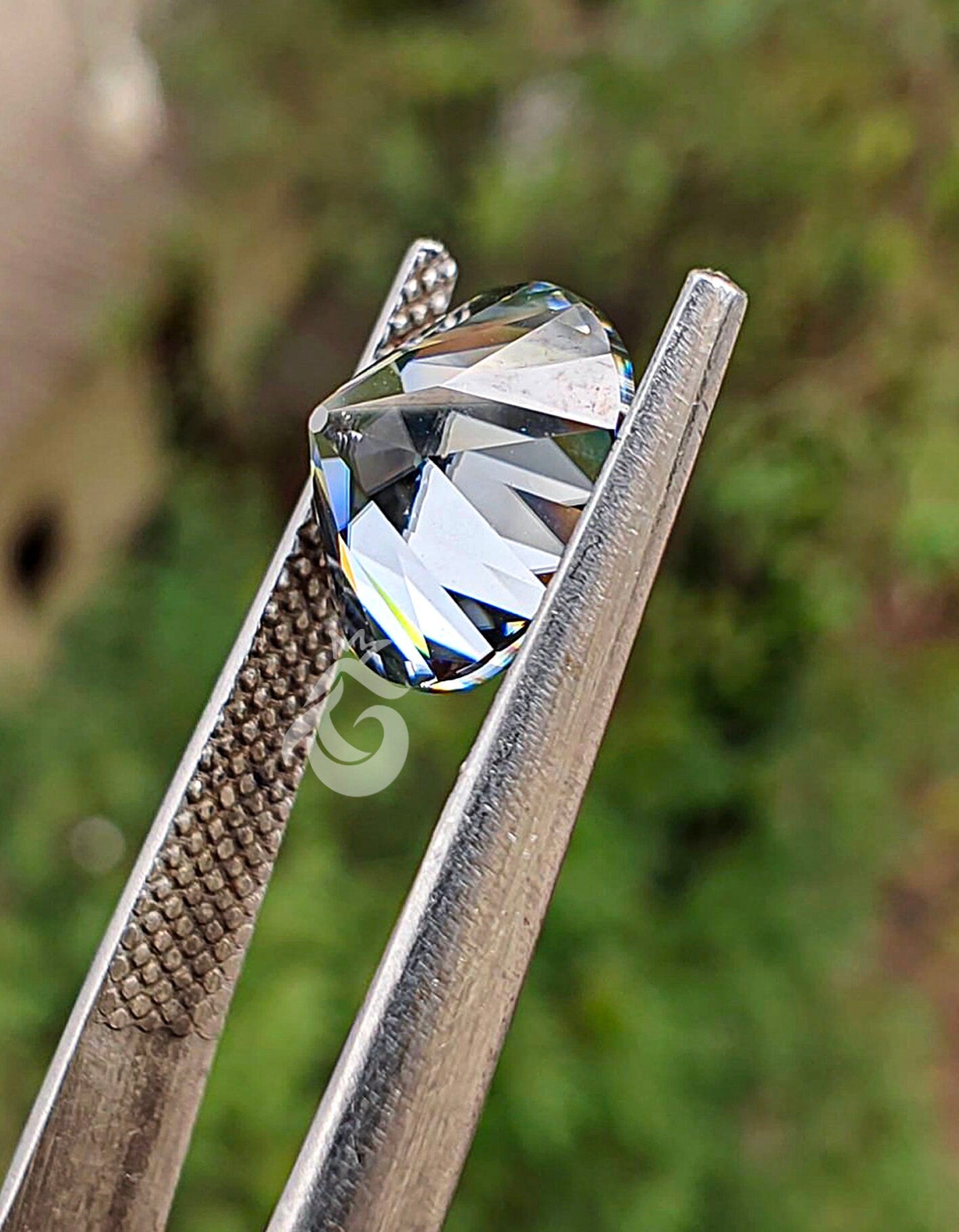 4.00-15.00mm Fancy Dark Gray Old European Cut Moissanite Loose Gemstone