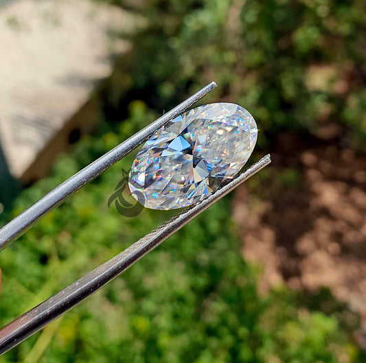 6.5CT Long Moval Cut Moissanite Loose Gemstone for Vintage Jewelry